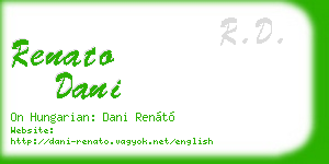 renato dani business card