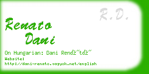 renato dani business card